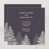 Cartes modernes grises de faire-part de mariage (Devant / Derrière)