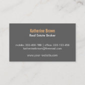 Cartes modernes lisses d'entreprise immobilière de (Dos)