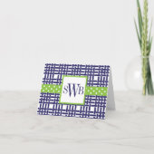 Cartes Monogrammes Bambou & Grosgrain (Devant)