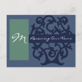 Cartes Monogrammes - Bleu (Devant)