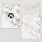 Cartes Monogrammes Cherry Blossom (Devant / Derrière)