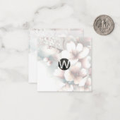 Cartes Monogrammes Cherry Blossom (Devant/Arrière en situation)