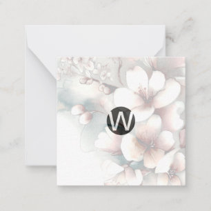 Cartes Monogrammes Cherry Blossom