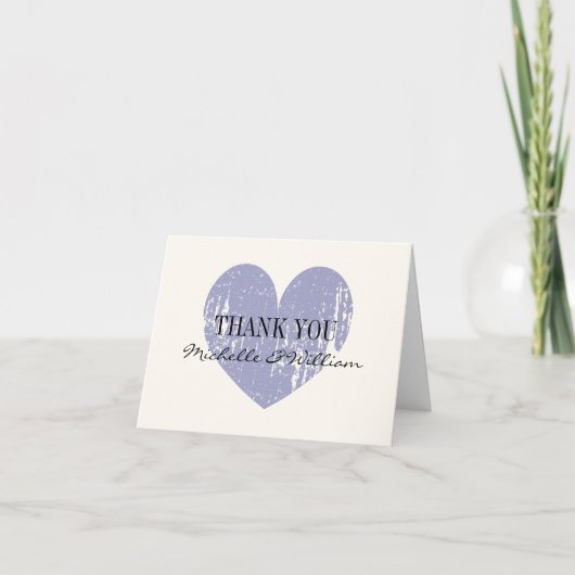 Cartes Monogrammes pour mariage merci (Devant)