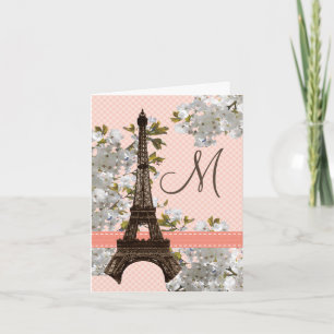 Cartes Monogrammes Tour Eiffel