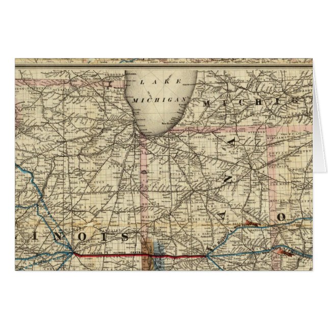 Cartes montrant l'Indiana (Devant horizontal)