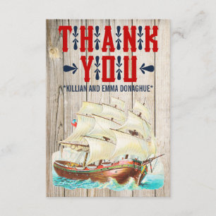 Cartes nautiques vintages de Merci de mariage