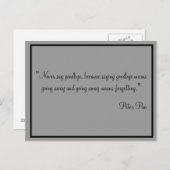 Cartes Ne jamais dire adieu (Devant / Derrière)