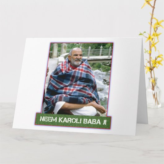 Cartes Neem Karoli Baba (Fleur jaune)