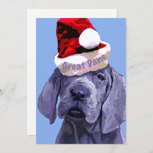 Cartes Noël Great Dane 10pk (Devant / Derrière)