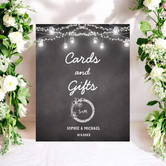 Cartes Noir Blanc Cadeaux Mariage Signet Poster