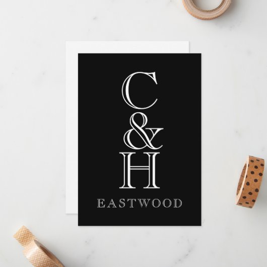 Cartes Noir Blanc Moderne (Devant/Arrière en situation)