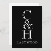 Cartes Noir Blanc Moderne (Devant / Derrière)