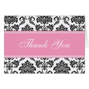 Cartes noires de Merci de damassé
