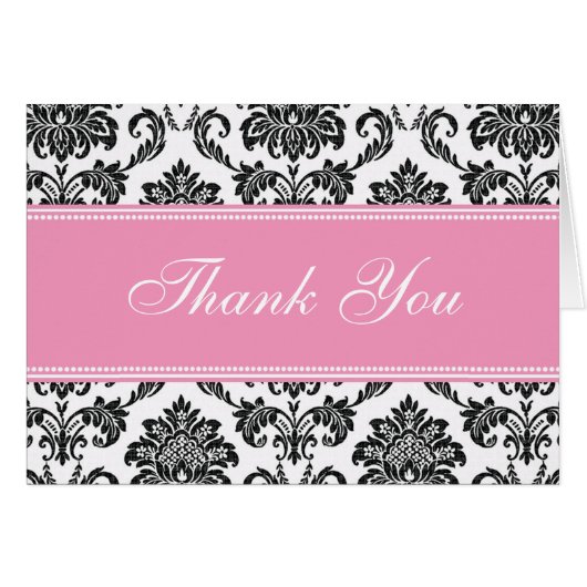 Cartes noires de Merci de damassé (Devant horizontal)