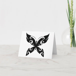 Cartes noires de notes papillon