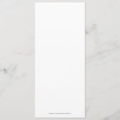 Cartes noires et blanches de menu de réception (Dos)