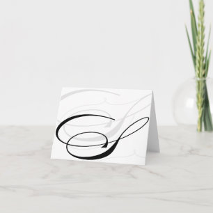 Cartes noires et blanches de monogramme de