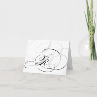 Cartes noires et blanches de monogramme de