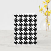 Cartes noires et blanches Houndstooth (Fleur jaune)