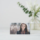 Cartes nominatives de photo de mise en réseau (Debout devant)