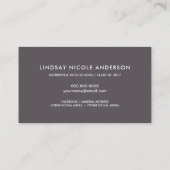 Cartes nominatives de photo de mise en réseau (Dos)