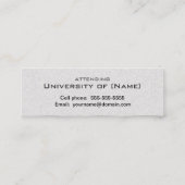 Cartes nominatives d'obtention du diplôme - (Dos)