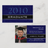 Cartes nominatives d'obtention du diplôme (Devant / Derrière)