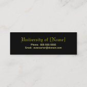 Cartes nominatives d'obtention du diplôme (Dos)