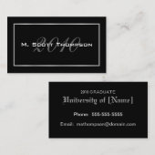 Cartes nominatives d'obtention du diplôme - 2010 (Devant / Derrière)