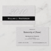 Cartes nominatives d'obtention du diplôme - classe (Devant / Derrière)