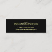 Cartes nominatives d'obtention du diplôme - classe (Dos)