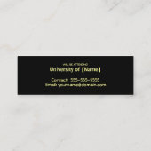 Cartes nominatives d'obtention du diplôme - classe (Dos)