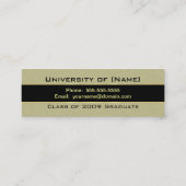 Cartes nominatives d'obtention du diplôme - selle (Dos)