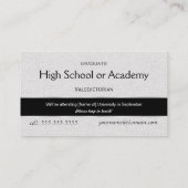 Cartes nominatives d'obtention d'un diplôme (Dos)