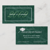 Cartes nominatives élégantes d'obtention du (Devant / Derrière)