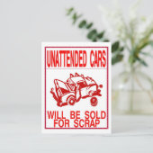 Cartes non utilisées vendues (Debout devant)