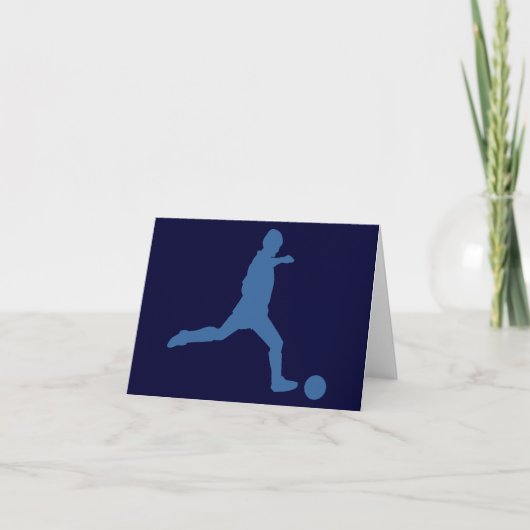 Cartes Note Silhouette Soccer (Devant)