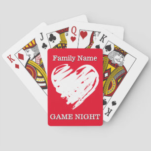 Cartes Nuit de jeu de famille Hearts amusante personnalis
