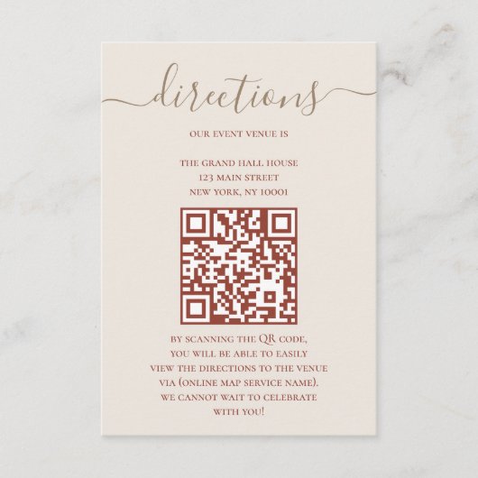 Cartes numériques avec code QR (Devant)