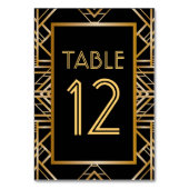 Cartes numériques de table Art déco (Dos)
