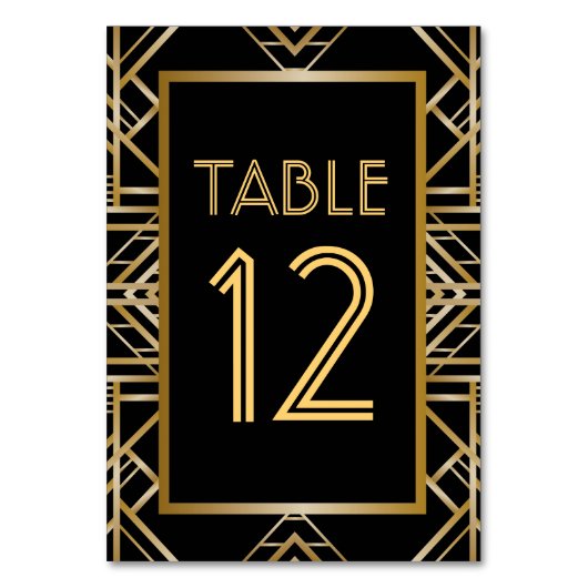 Cartes numériques de table Art déco (Par défaut)