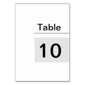 Cartes numériques de table blanche simple (Dos)