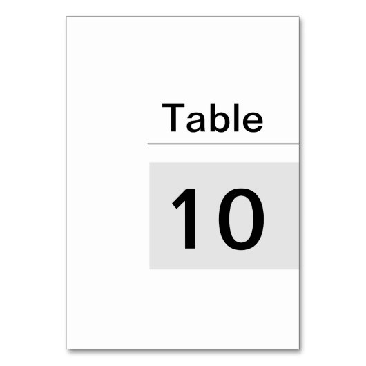 Cartes numériques de table blanche simple (Par défaut)