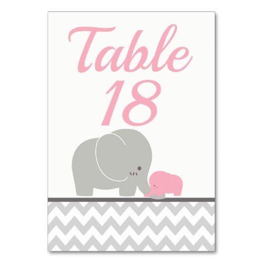 Cartes Numéro de table baby shower | Modèle person (Par défaut)