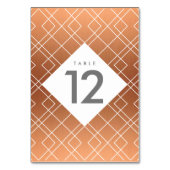 Cartes Numéro De Table De Cuivre Moderne (Dos)