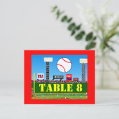 Cartes Numéro de table de la Barre de Baseball cus (Debout devant)