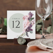 Cartes Numéro de table de perroquets et de prothée