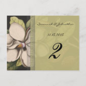 Cartes Numéro de table Magnolia (Dos)