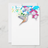 Cartes Numéro de Table Mariage Hummingbird & Fuchs (Dos)